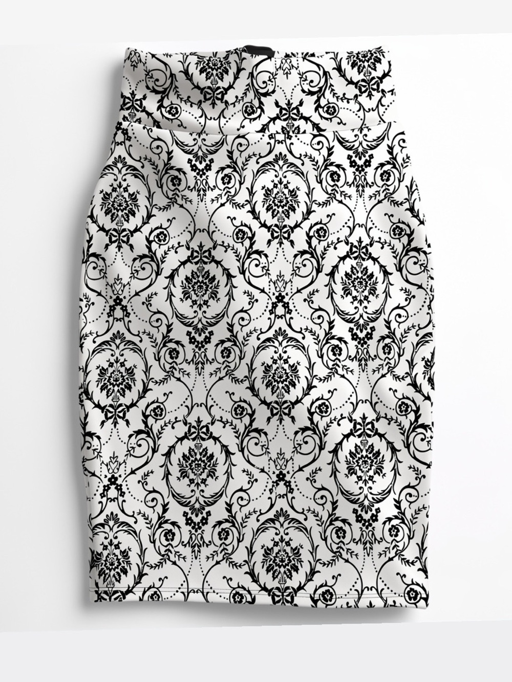 April Black and White Midi Pencil Skirt Size Medium